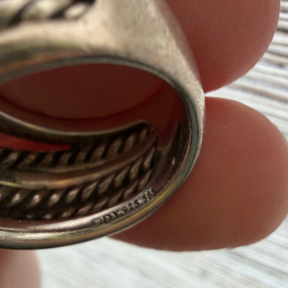 David Yurman Silver and Gold Ring - Picture 2 of 4